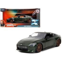 2023 Nissan Z Dark Green Metallic with Black Top 'Fast X' (2023) Movie 'Fast & Furious' Series 1/24 Diecast Model Car by Jada