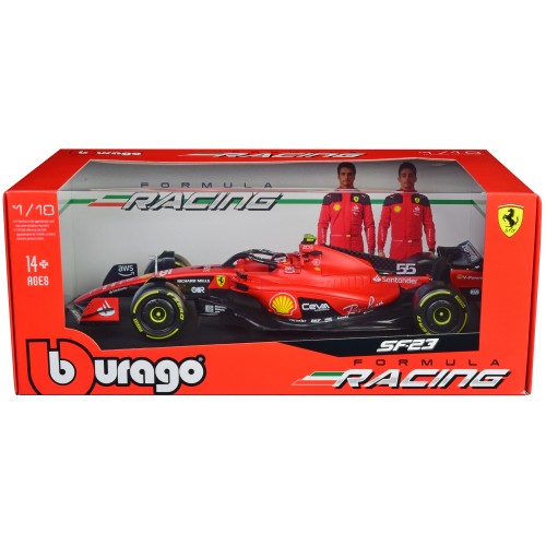 Ferrari SF-23 #55 Carlos Sainz Formula One F1 World Championship (2023) 'Formula Racing' Series 1/18 Diecast Model Car by Bburago