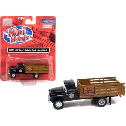 1957 Chevrolet Stakebed Truck Matt Black 'Marvel Mystery Oil Co.' 1/87 (HO) Scale Model Car by Classic Metal Works