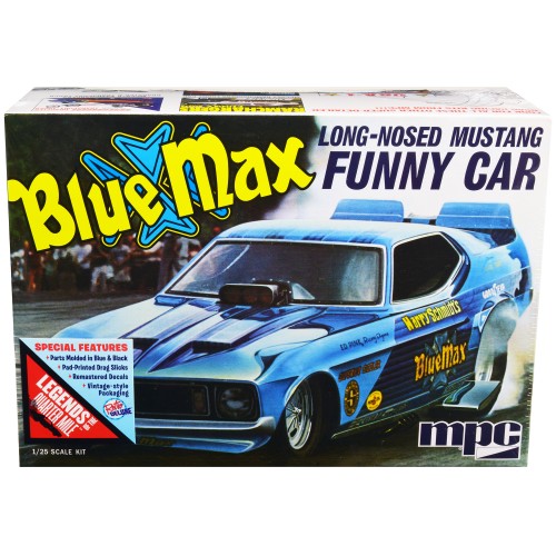 Skill 2 Model Kit 'Blue Max' Long Nose Mustang Funny Car 1/25 Scale Model Car by MPC