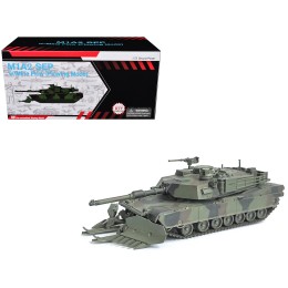 United States M1A2 SEP (System Enhancement Package) Tank with Mine Plow (Plowing Mode) 'United States Army 1st Battalion 16th Cav. Reg. Fort Knox' (2002)' Green Camouflage 'NEO Dragon Armor' Series 1/72 Plastic Model by Dragon Models