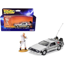 DMC DeLorean Time Machine with Doc Brown Figure 'Back to the Future' (1985) Movie Diecast Model Car by Corgi