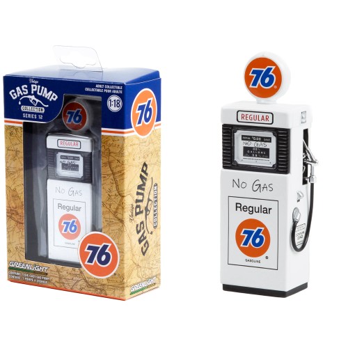 1951 Wayne 505 Gas Pump 'Union 76 Regular Gasoline' 'No Gas' White 'Vintage Gas Pumps' Series 12 1/18 Diecast Model by Greenlight