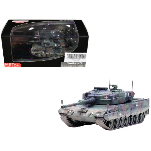 Leopard 2A4 Main Battle Tank with Snorkel '3-Tone Camouflage' Ukrainian Army 'Armor Premium' Series 1/72 Diecast Model by Panzerkampf