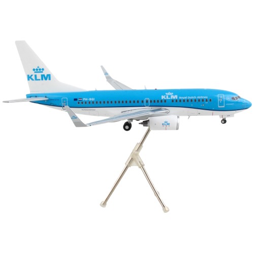 Boeing 737-700 Commercial Aircraft 'KLM Royal Dutch Airlines' Blue with White Tail 'Gemini 200' Series 1/200 Diecast Model Airplane by GeminiJets