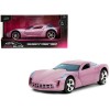2009 Chevrolet Corvette Stingray Concept Pink Metallic with Blue Tinted Windows 'Pink Slips' Series 1/32 Diecast Model Car by Jada