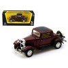 1932 Ford 3-Window Coupe Burgundy 1/43 Diecast Model Car by Road Signature
