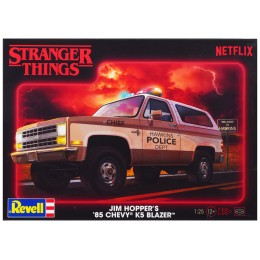 Level 4 Model Kit Jim Hopper's 1985 Chevrolet K5 Blazer 'Stranger Things' (2016-Current) TV Series 1/25 Scale Model by Revell