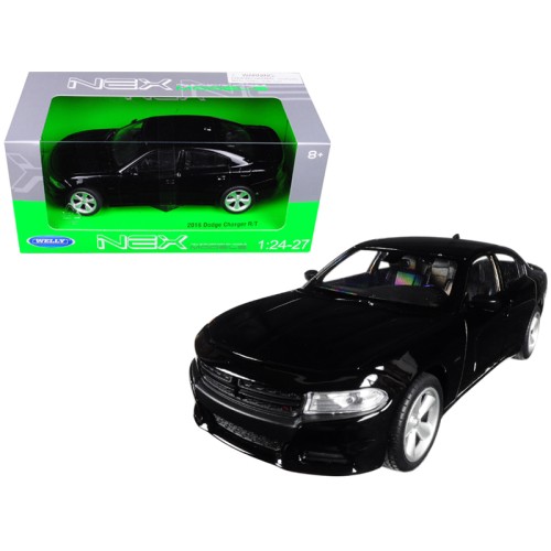 2016 Dodge Charger R/T Black 'NEX Models' 1/24-1/27 Diecast Model Car by Welly