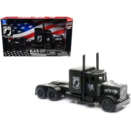 Peterbilt Custom Truck Black Out 'POW-MIA You Are Not Forgotten' 1/32 Diecast Model by New Ray