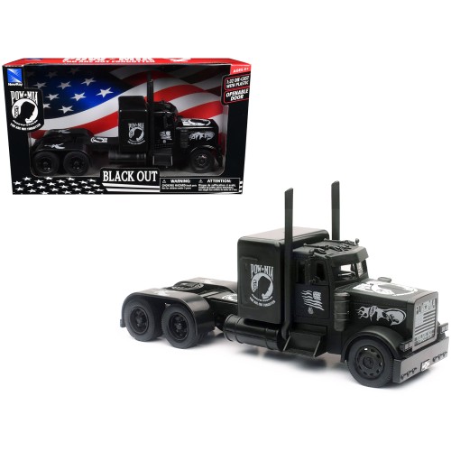 Peterbilt Custom Truck Black Out 'POW-MIA You Are Not Forgotten' 1/32 Diecast Model by New Ray