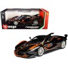 Ferrari FXX-K #5 Fu Songyang Black with Gray Top and Orange Stripes 1/18 Diecast Model Car by Bburago