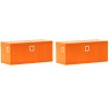 Mobile Offices Orange Set of 2 pieces 1/87 (HO) Plastic Model by Herpa