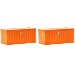 Mobile Offices Orange Set of 2 pieces 1/87 (HO) Plastic Model by Herpa