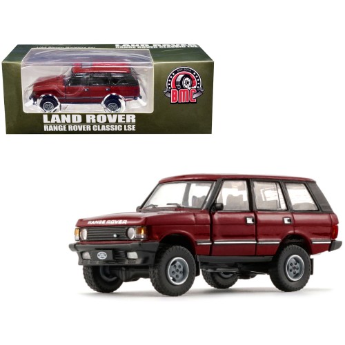 Land Rover Range Rover Classic LSE RHD (Right Hand Drive) Red with Sunroof with Extra Wheels 1/64 Diecast Model Car by BM Creations