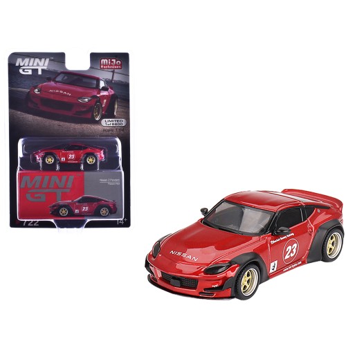 Nissan Z 'Pandem' #23 Passion Red Metallic Limited Edition to 6600 pieces Worldwide 1/64 Diecast Model Car by Mini GT