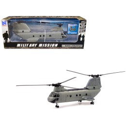 Boeing CH-46 Sea Knight Helicopter Olive Drab 'United States Marines' 'Military Mission' Series 1/55 Diecast Model by New Ray