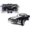 1970 Chevrolet El Camino SS Black with White Stripes 'Muscle Car Collection' 1/25 Diecast Model Car by New Ray