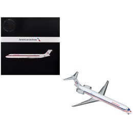 McDonnell Douglas MD-90 Commercial Aircraft 'American Airlines' (N904RA) White with Red and Blue Stripes 'Gemini 200' Series 1/200 Diecast Model Airplane by GeminiJets