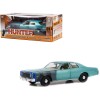 1977 Plymouth Fury Unrestored Turquoise Metallic (Sergeant Rick Hunter's) 'Hunter' (1984-1991) TV Series 'Hollywood Series' 1/24 Diecast Model Car by Greenlight