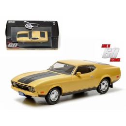 1973 Ford Mustang Mach 1 Yellow 'Eleanor' 'Gone in Sixty Seconds' Movie (1974) 1/43 Diecast Model Car by Greenlight