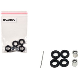 Rear Low Profile Wheelset Chrome 1/87 (HO) Plastic Model by Promotex