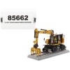 CAT Caterpillar M323F Railroad Wheeled Excavator with Operator and 3 Work Tools (CAT Yellow Version) 'High Line Series' 1/50 Diecast Model by Diecast Masters