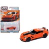 2019 Chevrolet Corvette Z06 Sebring Orange with Black Hood 'Sports Cars' Series 1/64 Diecast Model Car by Auto World