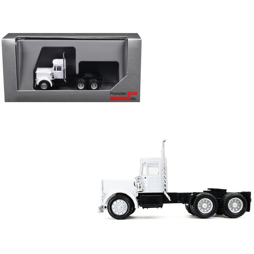 Peterbilt Short Day Cab White 1/87 (HO) Plastic Model Car by Promotex