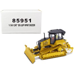 CAT Caterpillar D5 LGP VPAT Track Type Tractor Dozer Yellow with Operator 'High Line' Series 1/50 Diecast Model by Diecast Masters