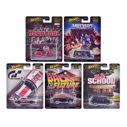 'Pop Culture 2025' 5 piece Set J 'Premium Series' Diecast Model Cars by Hot Wheels