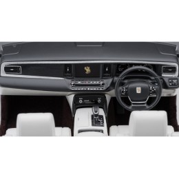Toyota Century Open Car Convertible RHD (Right Hand Drive) Black with White Interior 1/18 Model Car by Autoart