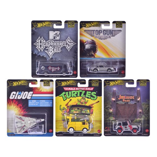 'Pop Culture 2025' 5 piece Set K 'Premium Series' Diecast Model Cars by Hot Wheels