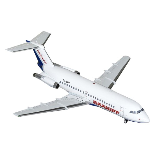 BAC 111-200 Commercial Aircraft 'Braniff International Airways' (EI-BWP) White with Blue Tail 'Gemini 200' Series 1/200 Diecast Model Airplane by GeminiJets