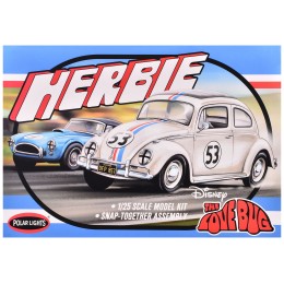 Skill 2 Model Kit Volkswagen Beetle Herbie 'The Love Bug' (1969) Movie 1/25 Scale Model by Polar Lights