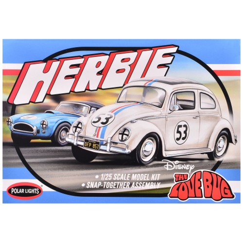 Skill 2 Model Kit Volkswagen Beetle Herbie 'The Love Bug' (1969) Movie 1/25 Scale Model by Polar Lights