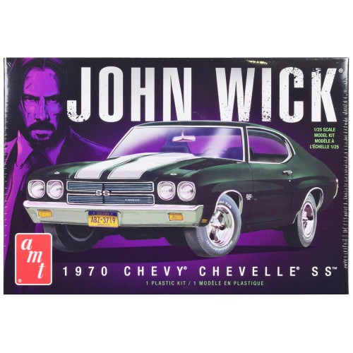 Skill 2 Model Kit 1970 Chevrolet Chevelle SS 'John Wick' (2014) Movie 1/25 Scale Model by AMT