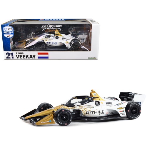 Dallara IndyCar #21 Rinus VeeKay 'Bitnile' Ed Carpenter Racing (Road Course Configuration) 'NTT IndyCar Series' (2023) 1/18 Diecast Model Car by Greenlight