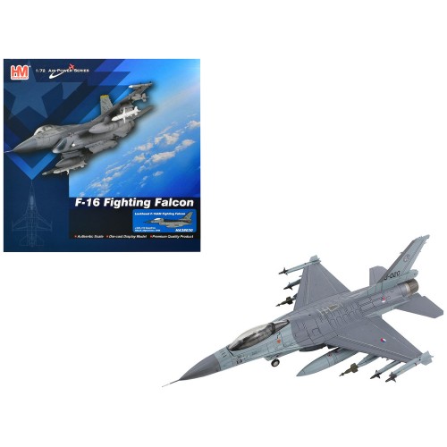 Lockheed F-16AM Fighting Falcon Fighter Aircraft '313 Squadron Afghanistan' (2008) Royal Netherlands Air Force (RNLAF) 'Air Power Series' 1/72 Diecast Model by Hobby Master