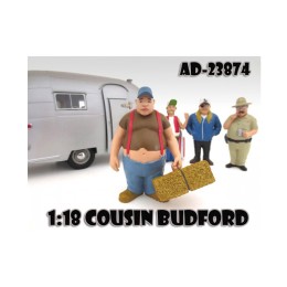 Cousin Budford 'Trailer Park' Figure For 1:18 Scale Diecast Model Cars by American Diorama