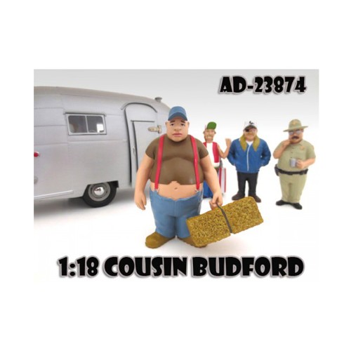 Cousin Budford 'Trailer Park' Figure For 1:18 Scale Diecast Model Cars by American Diorama