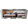 1966 Chevrolet C10 Fleetside Pickup Truck Silver Metallic with Brown Sides with Camper Shell 'American Classics' Series 1/24 Diecast Model Car by Motormax