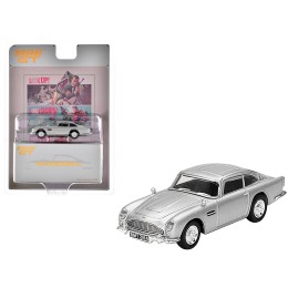 Aston Martin DB5 RHD (Right Hand Drive) Birch Silver Metallic 007 James Bond 'Thunderball' (1965) Movie Limited Edition 1/64 Diecast Model Car by Mini GT