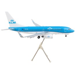 Boeing 737-700 Commercial Aircraft with Flaps Down 'KLM Royal Dutch Airlines' Blue with White Tail 'Gemini 200' Series 1/200 Diecast Model Airplane by GeminiJets