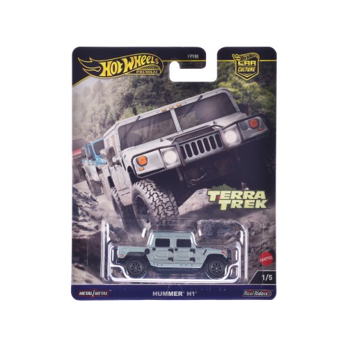 Hummer H1 Pickup Truck Gray Metallic 'Terra Trek' Series Diecast Model Car by Hot Wheels