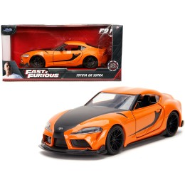 Toyota GR Supra Orange with Black Stripes 'Fast & Furious 9 F9' (2021) Movie 1/32 Diecast Model Car by Jada