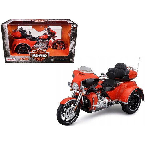 2021 Harley Davidson CVO Tri Glide Motorcycle Orange 'H-D Custom' 1/12 Diecast Model by Maisto