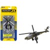 Boeing AH-64 Apache Helicopter Olive Drab 'United States Army' with Runway Section Diecast Model by Runway24