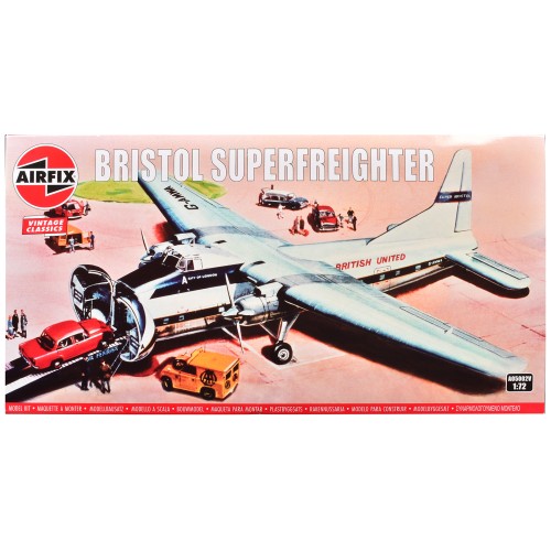 Level 2 Model Kit Bristol Superfreighter Freighter Aircraft 'British United Air Ferries (BUAF)' 1/72 Plastic Model Kit by Airfix