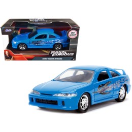 Mia's Acura Integra Light Blue with Graphics 'Fast & Furious' Movie 1/32 Diecast Model Car by Jada